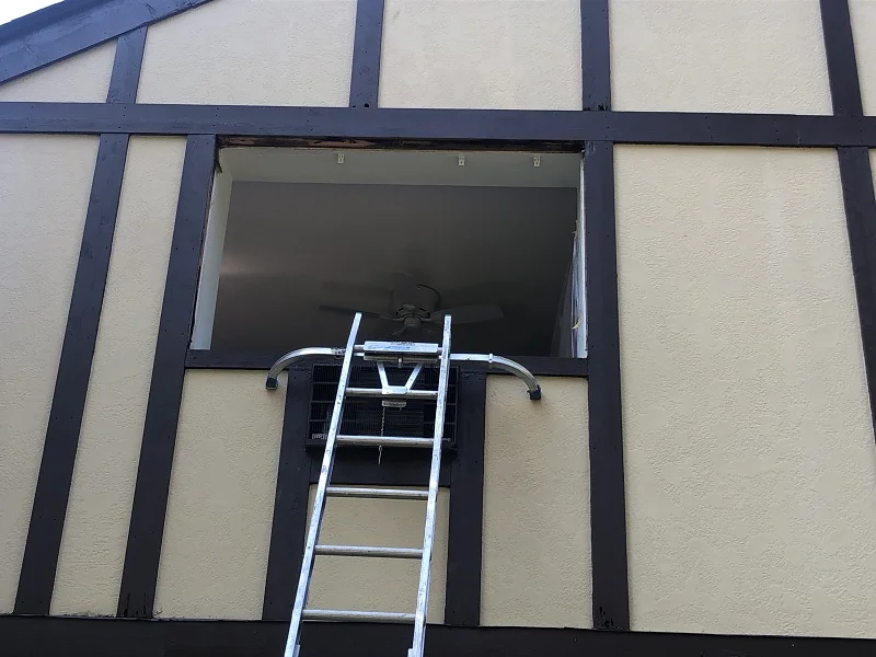 Replacing window from the exterior